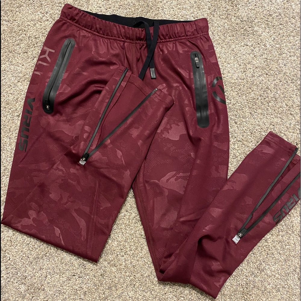 Maroon Camo VIRUS joggers